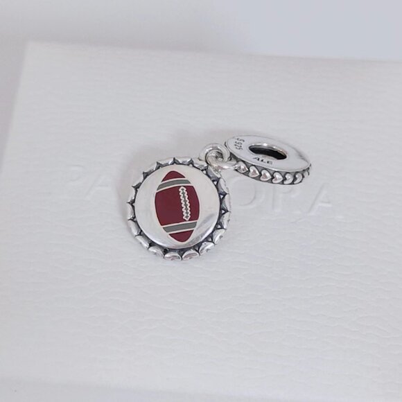 Pandora Football Dangle Charm, Mixed Enamel S925 Sliver Charm Bracelete Pendant - Picture 3 of 8